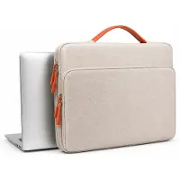 VHV -Laptophoes - Stijlvolle en Duurzame 15.7 Inch Laptop Tas en Sleeve met Grote Capaciteit en Zachte Binnenvoering voor Werk, School en Reizen - Kaki