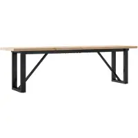 vidaXL Salontafel O-frame 160x40x45,5 cm grenenhout en staal