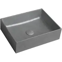 Sapho Formigo betonnen opbouwwastafel 47,5x36,5cm mat zilver