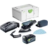 Festool DTSC 200-Basic accu-deltaslijper 18 V 145 x 195 mm borstelloos + 1x accu 5,0 Ah + oplader + Systainer