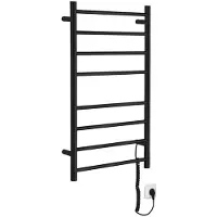 Sapho Redondo elektrische handdoekradiator rond 50x90cm 75W mat zwart