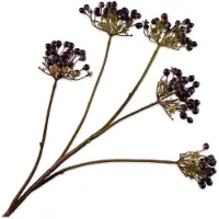 Silk-ka Kunstbloem-Zijden Bloem Bessentak Paars 79 cm