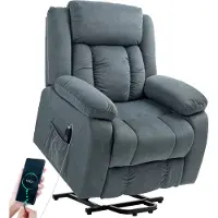 HOMCOM Multi-functional Power Lift Chair-Polyester, Stahl-92B x 94T x 105H cm-Grau