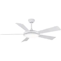 Evolar Smart Plafondventilator met Verlichting en WiFi - 132 cm - Stille Plafondlamp met Ventilator - Dimbaar Warm Wit Licht (LED) - EVO-CF52MW18W