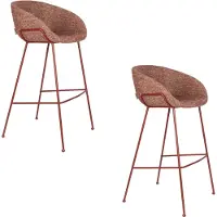 Zuiver Feston Barkrukken 75 cm Terra/Rood - Set van 2