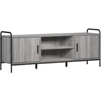 vidaXL Tv-meubel 133 x 33 x 50 cm Grijs Sonoma Bewerkt hout