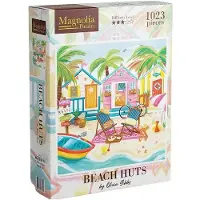 Magnolia puzzel Beach Huts - legpuzzel 1023 stukjes multicolor.