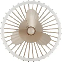 Brilliant Draadlamp Plafondventilator Capo Zand Bruin