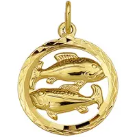 Marie-Celeste Marie Celeste hanger sterrenbeeld vissen gediamanteerd - 16 mm - Goud