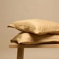 Coco & Cici - TENCEL Twill Kussensloop Okergeel - 1 kussensloop 50x70 zonder volant