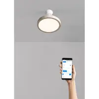 Create - Plafondventilator 40W stil met intrekbare bladen en LED-licht, verschillende maten - S - Met licht - WIFI - WIND CLEAR STUDIO
