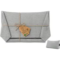 Amazinggirl Hoes voor wigkussen/rugkussen van Corduroy, 70 cm breed – overtrek voor leeskussen voor bed, bank en sofa; groot bankkussen en wandkussen; leeskussen/steunkussen voor rugleuning Oeko-Tex Lichtgrijs