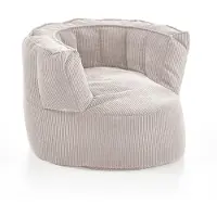 Furnilux Snuggle beanbag large grote beige corduroy loungestoel voor ultiem comfort