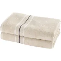MOODIT Douchelaken Empress - Sand - set 2 st. - 70 x 140 cm - 100% Katoen