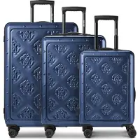 Roberto Cavalli Florence 4 wielen Kofferset 3-delig met uitbreidingsplooi blauw