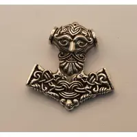 925 Sterling zilver hanger hamer van Thor met greenman - hanger van hamer met greenman gemaakt van zilver - zilveren hanger van viking hamer- zilveren hanger voor mannen of vrouwen vikind stijl