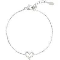 Yehwang Elegant Heart Charm Bracelet in Silver & Gold