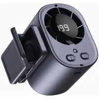 Snq Auto Ventilator Met Airconditioning Functie - 360° Draaibaar - 199 Snelheden - USB Oplaadbaar Met LED Display - Ideaal Voor Auto, Werk En Kamperen - Donkergrijs