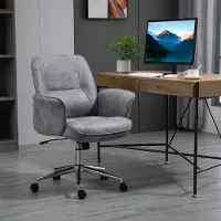 HAUSS SPOLE Bureaustoel - Ergonomisch Design - Verstelbare Zithoogte Met Wippfunctie - Voor Kantoor En Thuiswerkplek - Stof Lichtgrijs