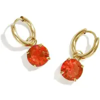 Yehwang Lumé - Oorbellen - Zirkonium - Stainless Steel - - Oranje