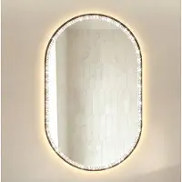 STILVORA Spiegel – LED-Verlichting en Anti-Condens – 50 x 80 cm – Aluminium en Glas – Zwart – Wandspiegel voor Badkamer – Dimbaar