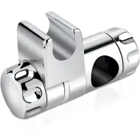 LONGZIMING -Verstelbare Douchekop Houder – 360° Draaibare Douchebeugel voor 25mm Douchestang – ABS Chroom Afwerking – Universele Handdouche Klem – 1 Stuk