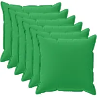 vidaXL Kussensloop 6 st HOUTEN Groen 35 x 35 cm Polyester