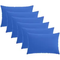 vidaXL Kussensloop 6 st HEERLEN Koninklijk Blauw 50 x 75 cm Polyester