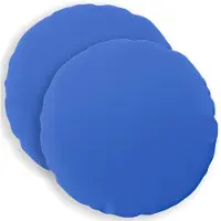 vidaXL Kussensloop 2 st HEERLEN Koninklijk Blauw Ø 40 cm Polyester