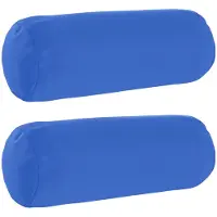 vidaXL Kussensloop 2 pcs HEERLEN Koninklijk Blauw Ø 15 x 40 cm