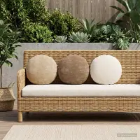 vidaXL Kussensloop 2 st HEERLEN Taupe Diam. 40 cm Chenille Stof