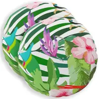 vidaXL Kussensloop 2 st HEERLEN Zwart Ø 50 cm Polyester