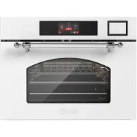 ILVE Compact 45cm 3 in 1 oven/stoom/mag Nost. Antiek Wit Chroom - Inbouw