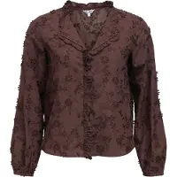 Object Blouse 'OBJKARLI' chocoladebruin