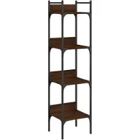 vidaXL Boekenkast 4-laags 35x30x138,5 cm bewerkt hout bruineikenkleur