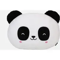Itotal Home&Gifts Pillow Head "PANDASTIC" Medium Flat 40x30x15cm de panda wit - kinderkussen - kussen Kinderkamer - Fun kussens - Sierkussen- zacht kinderkussen - pluche