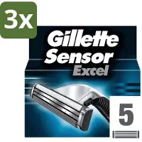 Gillette 3 x - Sensor Excel - Comfortabele scheerbeurt - 10 Navulscheermesjes - Scheermesjes - Comfortabele Scheerbeurt - Huidbescherming - Sensor Excel - Sensor Excel