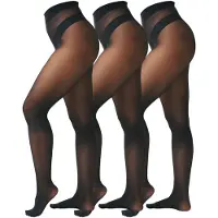 Next - Dames - Set van drie ondoorschijnende panty's van 30 denier - Zwart
