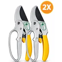 PD - 3-Traps Snoeischaar 8 Inch – Set van 2 – Extra Knipkracht – Ergonomische Tuinschaar