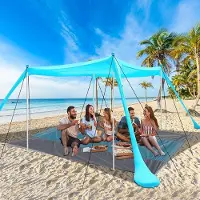 Q&Q Strandtent UV Bescherming - Opvouwbare Strandtent Pop-up - Zonbescherming voor Strand, Camping, Vissen, Tuin en Picknick - Lichtgewicht en Draagbare Buitentent