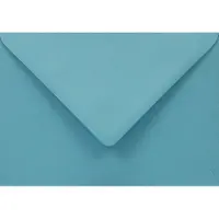 Netuno Gladde blauwe enveloppen A6 - 125 x 175 mm - 25 stuks - NK natgelijmde - 110 gram - Woodstock -