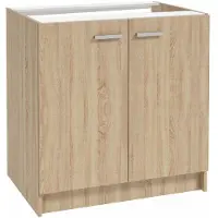 Stamar - Keukenonderkast 80 cm - eiken sonoma mat - 49 cm diep - 2 deuren en 1 legplank