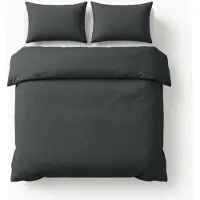 Sleeptime Dekbedovertrek Modern Geo 3D - Antraciet 200 x 200/220 cm