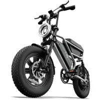 SmartAI Elektrische Fatbike 16 x 3.0 Inch - 48V 15.6Ah - Tot 110 km Bereik - 250W Motor -Zwart