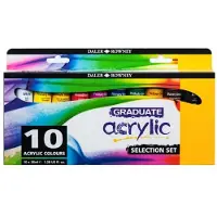 Daler Rowney Graduate Acrylverf Set 10x38ml - Levendige kleuren