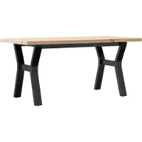 vidaXL Salontafel Y-frame 100x50x45,5 cm grenenhout en staal