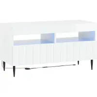vidaXL 3-delige LED TV-kast ZWOLLE Hoogglans Wit Bewerkt hout