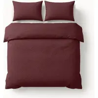 Sleeptime Dekbedovertrek Modern Geo 3D - Bordeaux 200 x 200/220 cm