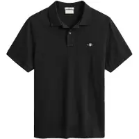 Gant Polo Men Ruggers Ss Black-XS
