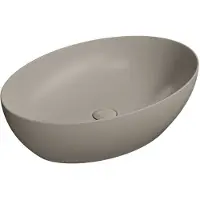 GSI Pura Keramische opbouwwastafel 60x42cm, mat tortora